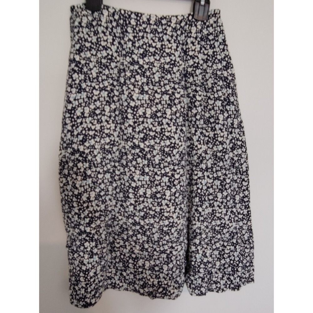 Boden Womens Navy Blue Floral Daisy Pencil‎ Skirt Size 6R Viscose Stretch Knee